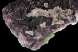 Light-Purple Fluorite on Octahedral Fluorite - Fluorescent! #142623-3